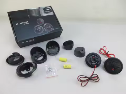 2PCS Car Speaker soft dome Tweeter 25mm Neodymium Horn 4 Ohm Tweeter Head Audio Modification Speaker