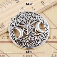 GESH Pendants Woman Witchcraft Pentagram Triple Moon