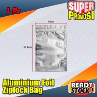 Ziplock Aluminum Foil Bag 50pcs Premium Aluminum Bag Stand Pouch with Zipper Sealed Bags Semi Metali