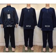 Baju Melayu Budak Biru Gelap, Baju Melayu Colour Blue Black. New