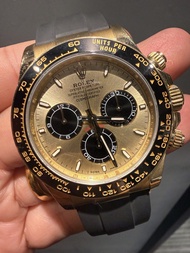 Rolex Daytona 黃金黑面 膠帶勞力士