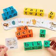 Montessori Spelling Game: Jigsaw Alphabet Tiles & Word Cards for Kids’ Easter Literacy Fun Permainan