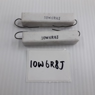 (2PCS SET 10W6R8J) (10W6.8 ohmJ) 6.8R ±5% 10W, Axial Lead Through Hole Wirewound Cement Resistor