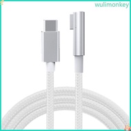 WU Computer Accessories Type-C USB C to Cable 85W PD 1 8Meters Fast Charging Cord L- Tip Charger