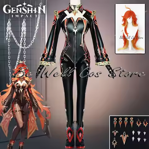 Mavuika Cosplay Costume Wig Game Genshin Impact Uniform Earrings Sunglasses Pyro Archon Natlan God o