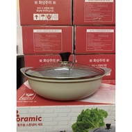 Ecoramic hot pot/bottom hot pot pan 28cm