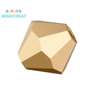 BENECREAT 24pcs Preciosa&reg Beads Czech Bicone(451 69 302 Rondelle) 00030 26200 Aurum 2x 6mm Hole: 