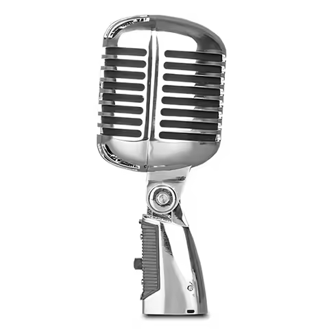 Vintage Style Microphone for SHURE Simulation Classic Retro Dynamic Vocal Mic Universal Stand for Li