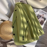 [Ginie] COD Ready Stock Free Shipping A-CDSL2025 Spring New Style Avocado Korean Version Blazer Wome