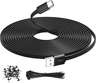 Extra Long USB A to USB C Extension Flat Cable 16.4FT/5M with Fixing Nails and Ties Charging Cord fo