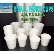 Small Paper Cup, 3, 4, 5, 6.5 oz, 50 PIECES, Drinking Service Cups, , White zV+