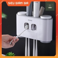 Ecoco Smart Bathroom Shelf with Cup, Automatic Toothpaste Dispenser - Premium ECOCO