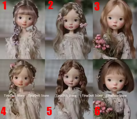 （TinaDoll Store）2025 Various style Wigs for Landoudou Landazz 16cm head circumstance W19