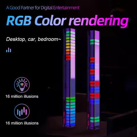 RGB Pickup Light Voice-activated Music Rhythm Light Computer Car RGB Atmosphere Light Aesthetic Game