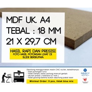 A4 - MDF 18 mm square wooden board