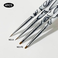 4pcs Dental Lab Porcelain Ceramic Finest Sable Ermine Brush Pen Set Tool Dental Lab Porcelain Applyi