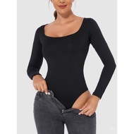 T-shirt kemeja langsing wanita saiz besar lengan panjang wanita jumpsuit jenis wanita top TV0N