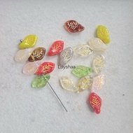 Small Glass Leaf Beads | Glass Leaf Beads | Glass beads leaves | Glassbeads small leaves | Small Lea