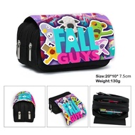 fall guys pencil case with double pockets and zippers