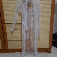 kebaya pengantin putih untuk pemberkatan/akad size S