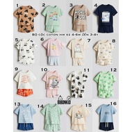 [Bibonkid] cotton short sleeve Shorts set for baby HM US/JP 4-6m to 3-4y
