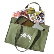 日本雜誌附錄 Stussy Smart 1月號 軍綠色托特包 單肩手提袋