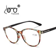Floral Cats Eye Round Reading Glasses With Diopters Women's Spectacles Degree Eyeglasses Frame For S