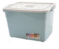 KF - 家居儲物箱加厚收納箱膠箱膠箱（藍色 80 尺寸：56×41×34cm）#(KFF)