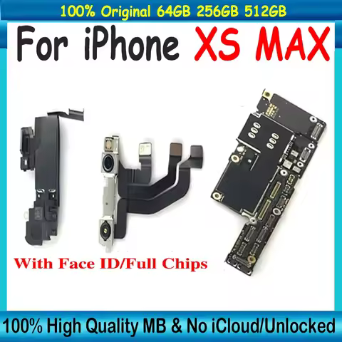 For iPhone XS Max Motherboard With Face ID no iCloud Unlocked Logic Board Full Chips Support Update 