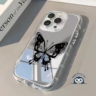 Ins Style Butterfly Mirror Phone Case For Vivo Y39 Y38 Y37 Pro Y36 Y29 Y27 Y27S Y16 Y02 Y02A Y02T Y7