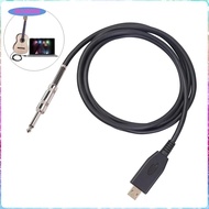 [ukgjmkm6] 2M 6.5ft Guitar Bass 1/4'' 6.35mm to USB Link