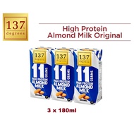 137 Degree 11 Grams High Protein Almond Original Milk 3 x 180ml