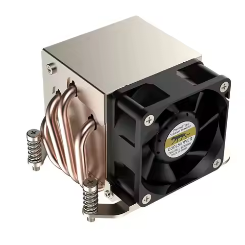 AM4-R64 Cooler 200W for AM5 2U Radiator AM4 AM5 Heat Sink 4 heat pipe 90mm*54mm Mounting Pitch