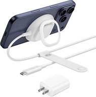Belkin WIA013dqWH Ultra Charge Magnetic Charger, Qi2 Compatible, 25W Square, MagSafe Compatible, Max