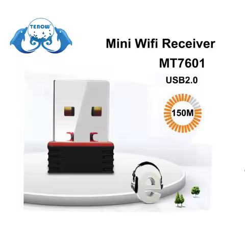 TEROW 150Mbps Network Card MT7601 Mini Wireless 2.4G Wifi Adapter WLAN USB2.0 2dBi for Tablet/PC/TV 