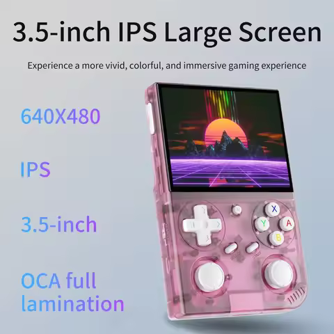 G350 3.5inch IPS Portable Games Consoles RK3326 Core Linux System Handheld Game Player 3200mAh 64G/ 