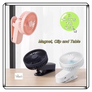 🇸🇬 Local Seller 🇸🇬 Hot Selling Portable Mini USB Rechargeable Rotating Clip Fan Magnetic Clip Table Fan Cooling clip fan