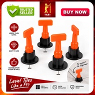 TILE+ REUSABLE TILE LEVELING SYSTEM TILE SPACERS TILE CLIPS WITH WRENCH TILE POSITIONING