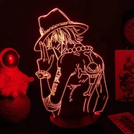 One Piece Anime Figure Collectible Decorative Night Light Birthday Gift Road Fly Saber Joint Design