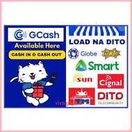 ∇ ✤ ☫ Tarpauline Gcash cash-in Cash-out (2n1BLUE) 18x24inch high quality makapal,glossy,tarpulin