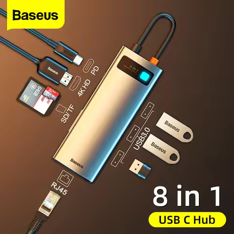 Baseus USB Hub HDMI-Compatible 4K Type C to USB 3.0 Splitter PD 100W Dock Station for MacBook Pro Ai