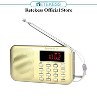 Retekess PR11 AM FM Radio Portable Rechargeable Digital Radio with Flashlight MP3 Music Player Speak