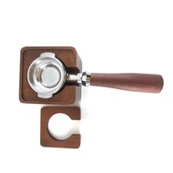 Espresso Tamper Stand - Wooden Coffee Portafilter Holder for 51/53 Filters Kitchen Coffee Distributo