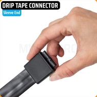 DRIP TAPE CONNECTOR - END LINE SLEEVE | HYDROPONIC IRRIGATION DRIPTAPE HOSE CONNECTOR - FOLDING END 