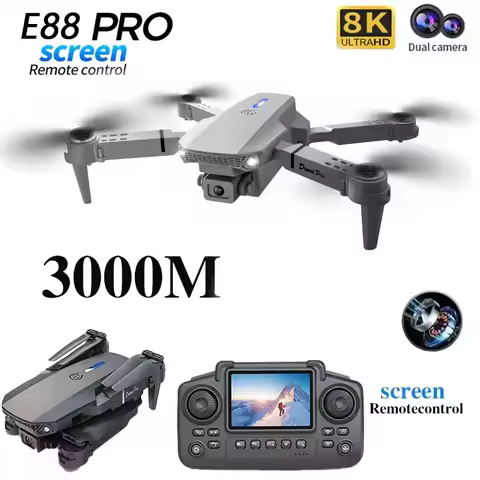 Drone E88 Pro GPS Professional 4K Dual Camera Dron Quadcopter Brushless Aerial 360 Obstacle Avoidanc