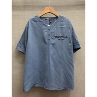 Bangkok fashion mall quality plain causal short sleeve collar women's blouse