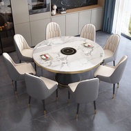 BW88/ Pure Dining Marble round Table Dining Tables and Chairs Set Hotel Hotel Large round Table Household Small Apartmen