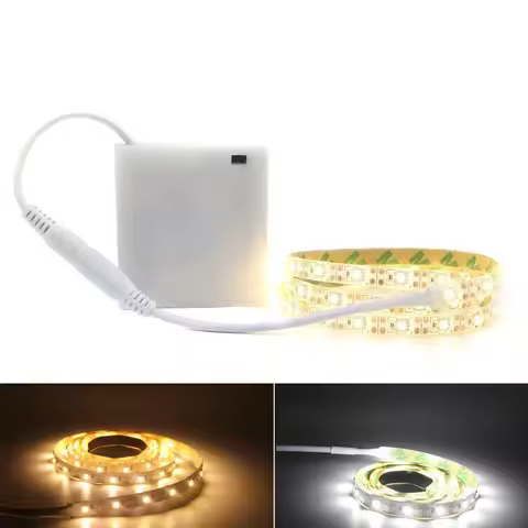 Battery Operated LED Strip Lights SMD2835 60LEDs/m 1M 2M 3M 4M 5M Flexible Stripe Waterproof WW CW T