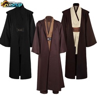 Star and War Obi Wan Kenobi Cosplay Costume Jedi Knight Robe Suit Halloween Jedi Performance Costume