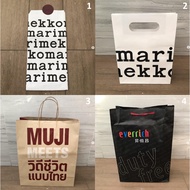 Paper Bag Marimekko MUJI Brand And Airport Duty free everrich Good Condition Use To Put Things Gifts